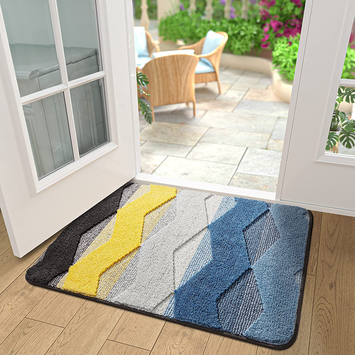 Non Slip Door Mats Doormats Indoor Washable Absorbent Cobblestone Rug Floor Mat 