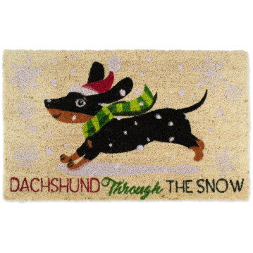 Dachshund Through The Snow Doormat