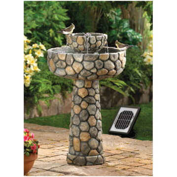 Bamboo Accents Water Fountain For Patio Adjustable 12-Inch Half Indoor/Outdoor 