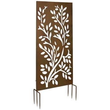 Garden Privacy Screen 24.75"L x 66"H Metal - Melrose International 82129DS